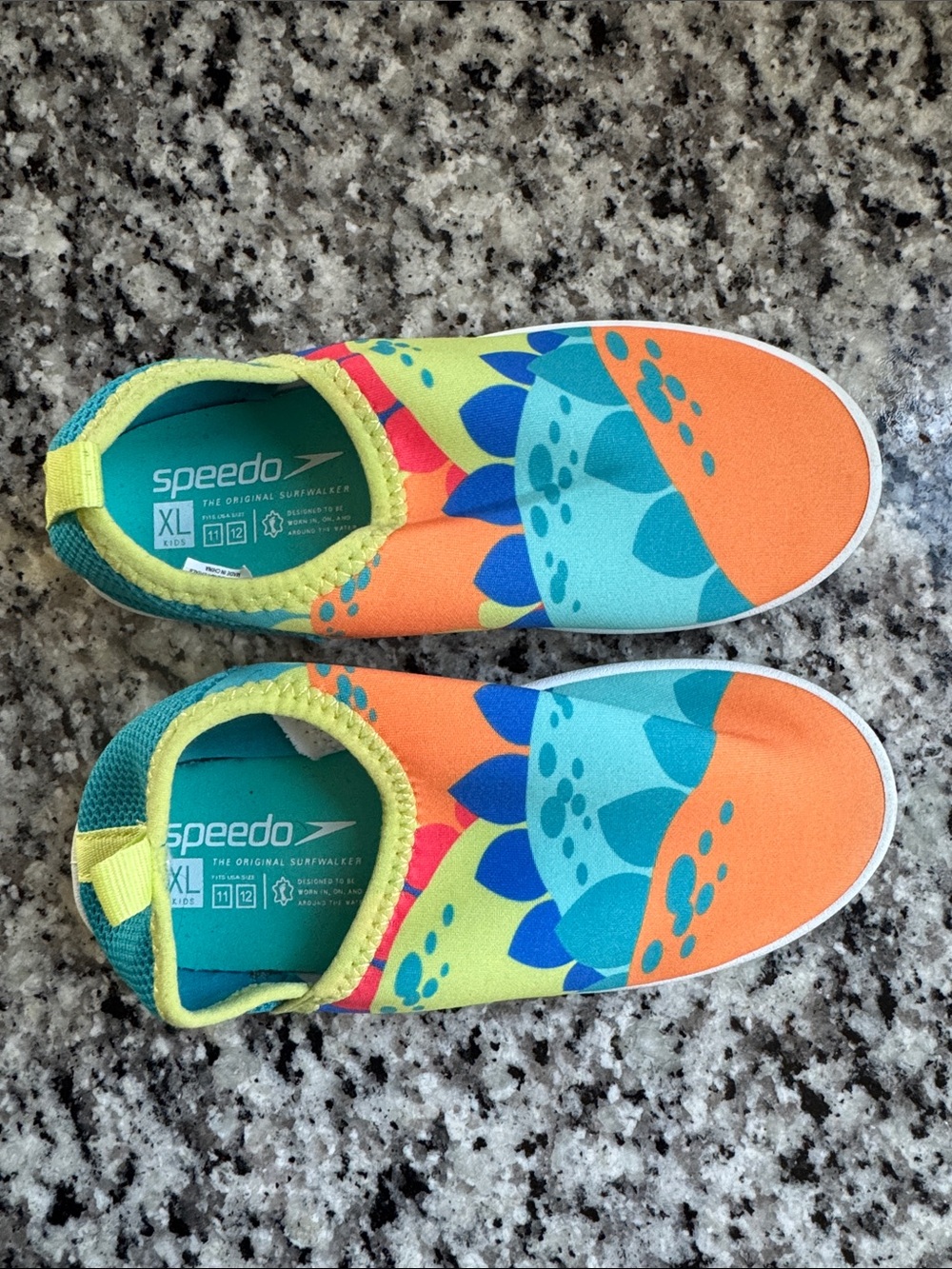 Speedo Kids Water Shoes in Orange, Turquoise & Lime